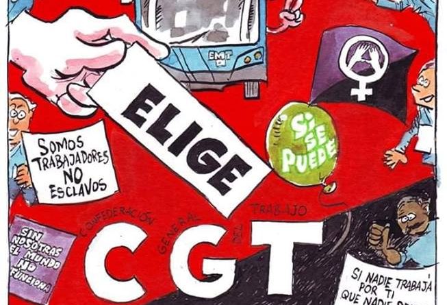 Cartel de elige CGT